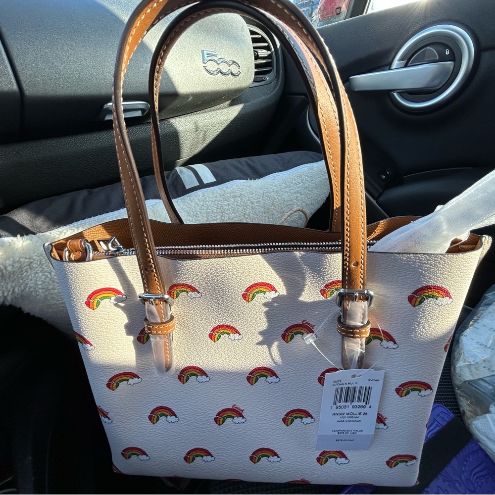 Coach Rainbow print bag